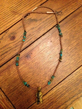 Turquoise, Tiger Eye, and Copper Necklace